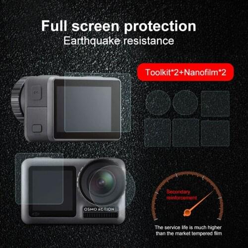 6 PCS Screen Film Protector Film for DJI OSMO ACTION Anti-Aikall 9H Protective Film for DJI OSMO Action Camera Accessories