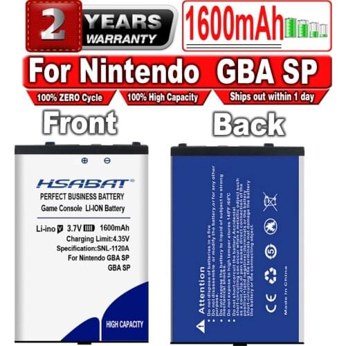 HSABAT 1100mAh Battery for Nintendo GBA SP GBASP