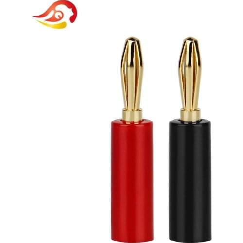 QYFANG Audio Speaker Screw Banana Gold Plated Plugs Solder Line Connector Amplifier Jack 11mm Wire Hole Factory Online Wholesale