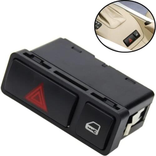 Hazard Emergency Flasher Light Switch Warning Button with Central Lock for BMW E46 E53 E85 E86 X5 Z4 M3 325 3 Series 61318368920