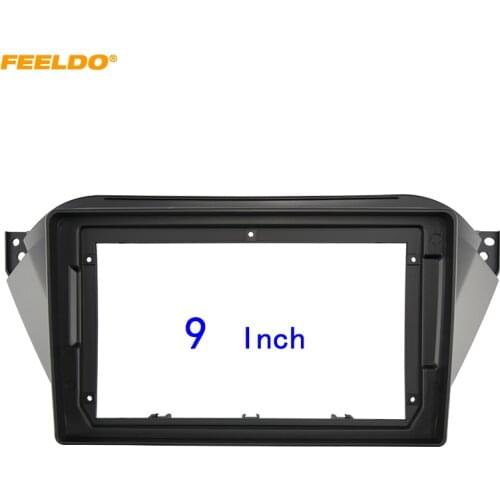 FEELDO Car 2Din Audio Face Plate Fascia Frame For JAC Refine S2 2015 9" Big Screen Radio Stereo Panel Dash Mount Refitting Kit