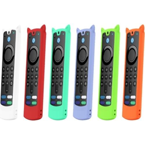 B2RC Silicone Protected Cover for Alexa Voice Remote 3 Gen 2021 Shockproof Anti-fall Remote Control Case