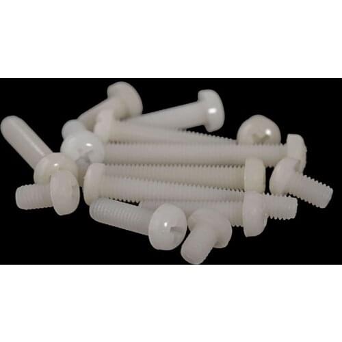 White Screws Bolts Countersunk Point Pozi Pan Head Screw M3 M4 M5 M6 M8