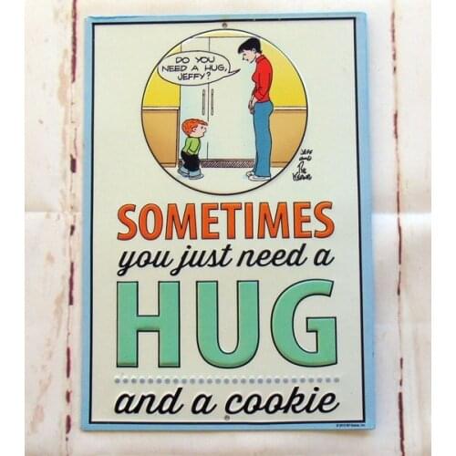 Bill Keane Open Road New HUG Embossed Metal Tin Sign