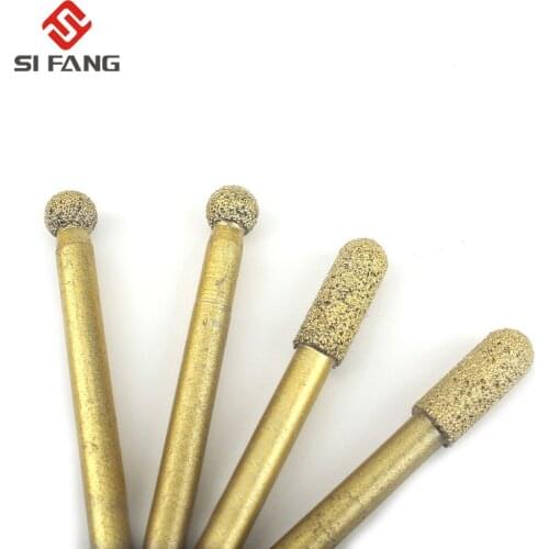 2-10pcs Round head stone engraving bits Sintered stone carving tools diamond router bits