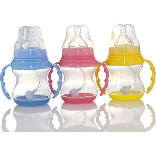 150mL Newborn Children Infant Baby Boy Girl Wide Mouth PP Feeding Bottle Drinking Water Breast-like Feeling