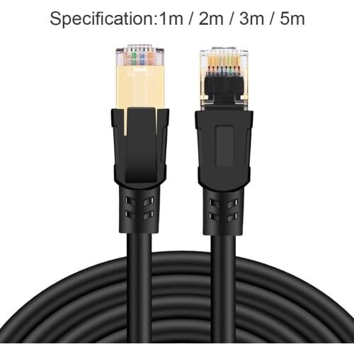Cat8 RJ45 Ethernet Cable 2GHz Modem Router PC LAN Network Internet Patch Cord for Household Computer Accessories