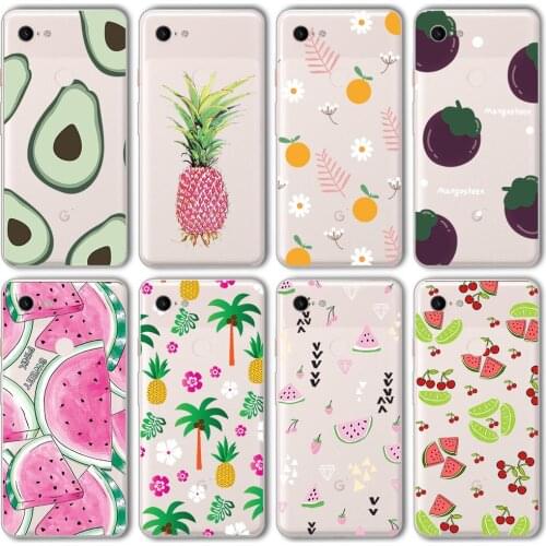 Ciciber Funda Case for Google Pixel 5 4 3 2 XL Luxury Fruit Fashion Cute Art Vogue Soft Silicone for Google Pixel 4a 3a XL Coque