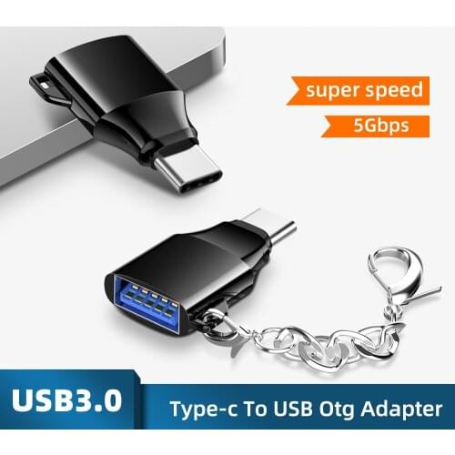 Zinc Alloy TYPE-C to USB A Phone Otg Adapter USB 3.0 Metal TYPE-C card Reader Mobile Phone Tablet Connection U Disk Converter