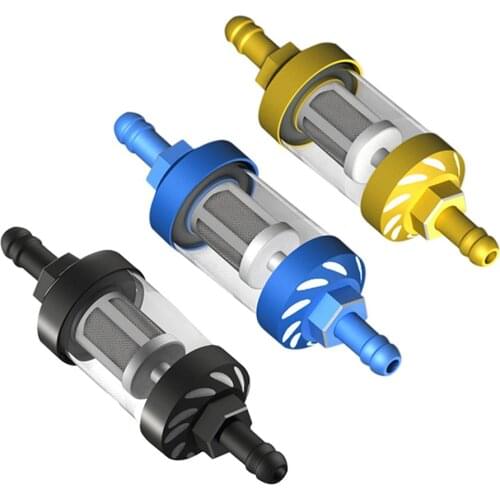 Motorcycle Modification Parts Metal Oil Fuel Filter Detachable Transparent Glass Aluminum Alloy Gasoline Filter Cartridge