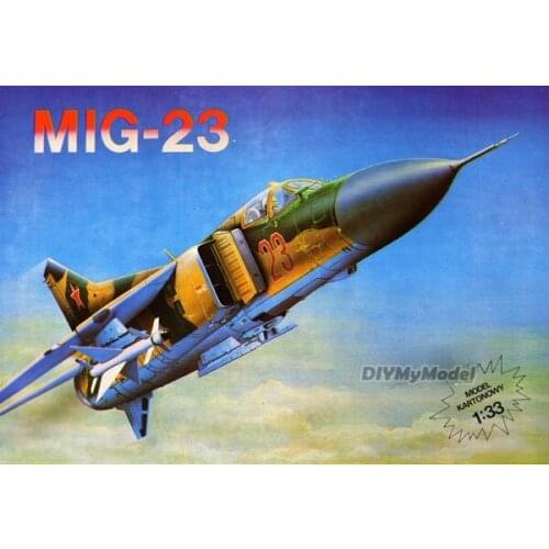 DIYMyModeI Soviet mig23 whipper variable sweep wing fighter DIY Handcraft Paper Model KIT Handmade Toy Puzzles Gift Movie prop