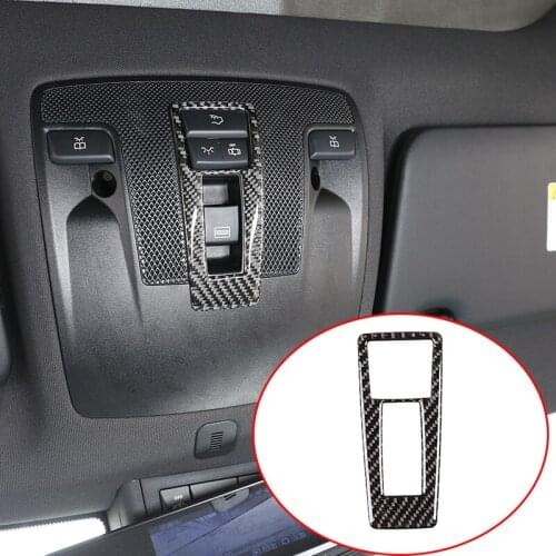 For Mercedes Benz CLA GLA A Class C117 X156 W176 A180 2013-2018 Car Front Reading Lamp Frame Stickers Real Carbon Fiber