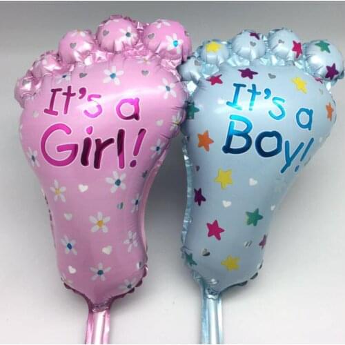Its a Boy/Girl Lovely Feet Ballon Baby Shower Foot Aluminum Foil Balloons Birthday Party Baby Shower Wedding Decoration pink