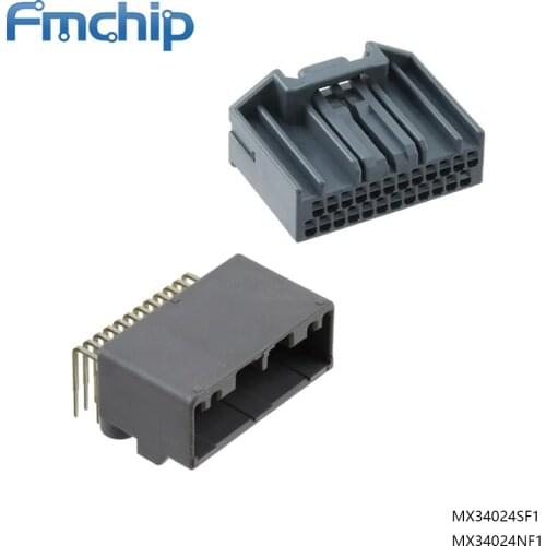 FMchip 10/100PCS MX34024SF1 HOUSING MX34024NF1 HEADER Automotive Connectors Series MX34 CONN RCPT HOUSING 24POS DUAL
