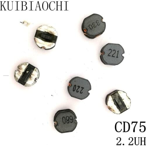 20pcs/lot SMD Power Inductor CD75 2.2UH 2R2 7.8*7.0*5.0mm Unshielded winding inductor