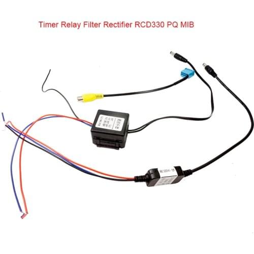 Car Rear View Camera Power Delay Timer Relay Filter Rectifier RCD330 PQ MIB RCA Conversion Adapter For VW BMW BENZ Audi