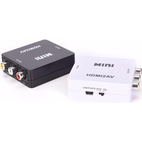 Composite AV RCA to HDMI Video Audio Converter Adapter 720p 1080p Upscaler CVBS