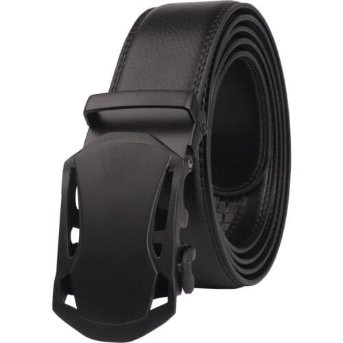 Men Belts Metal Automatic Buckle Brand High Quality Leather Belts for Men Famous Brand Luxury Work Business Strap Waist Belt