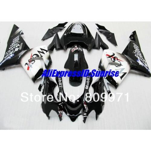 K284 WEST White black Fairing kit for KAWASAKI Ninja ZX10R 04 05 ZX-10R ZX 10R 2004 2005 ABS Motorcycle Fairings set+7gifts