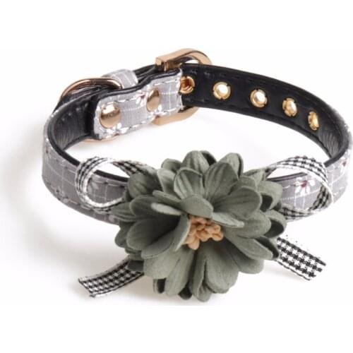 PipiFren Small Dogs Collars Flower Puppy Animals Accessories For Pet Collars Cat Necklace Supplies collier pour chien tasma