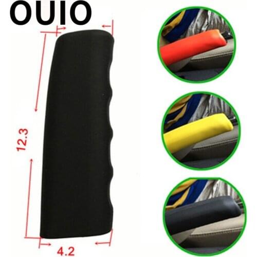 OUIO Silicone Car Handbrake Hand Brake Grips Covers for Toyota Corolla Seat Leon Jeep Skoda Fabia Rapid Renault Duster Audi A3