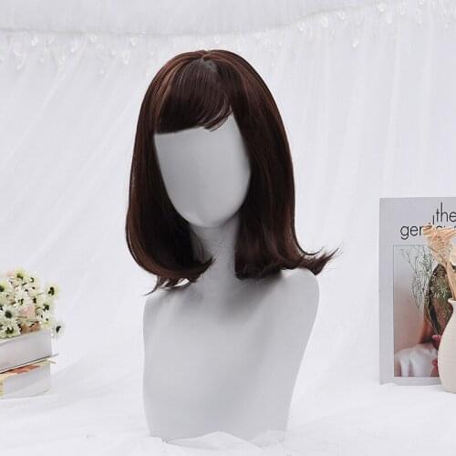 Women Lolita Wig Kawaii Cosplay Wig Heat Resistant Synthetic Wig Halloween Carnival Party Cosplay Girls BOBO Hair Wigs