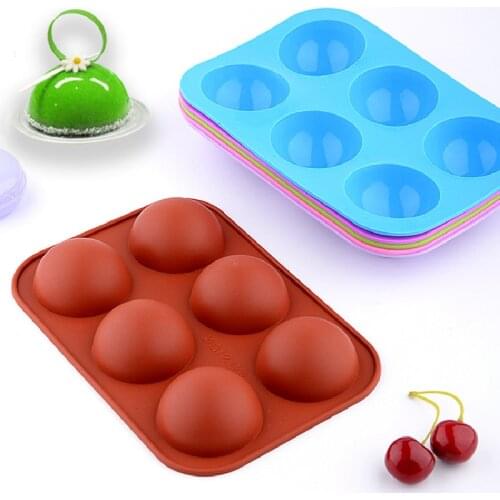 Half Sphere Silicone Soap Mold Bakeware Cake Decorating Tools Pudding Jelly Chocolate Fondant Mould Ball Shape Biscuit Tools