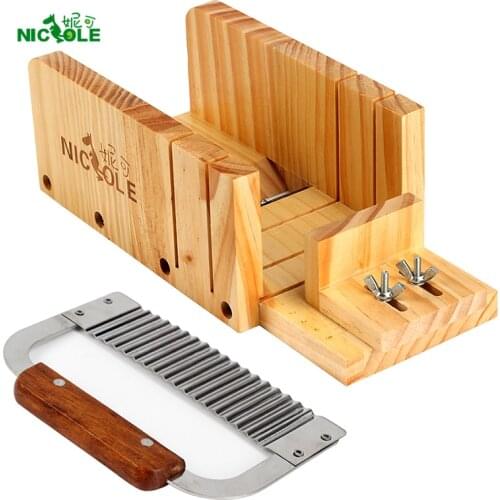 Adjustable Wood Cutter Box Stainless Steel Wavy Cutting Tools Kit Soap Making Supplies