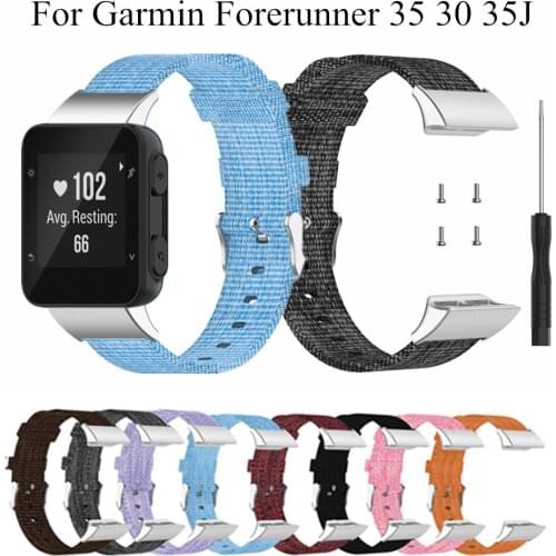 Nylon Band For Garmin Forerunner 35 30 35J Watch Strap Replacement Canvas Wristband For ForeAthlete 35J Band Accessories