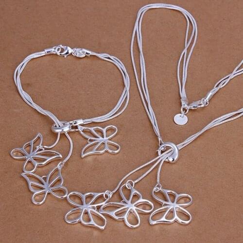 S158 Wholesale, free shipping jewelry set, fashion jewelry set Tai Chi Butterfly Bracelet Necklace