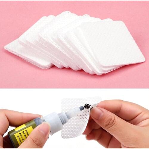200/400Pcs Eyelashes For Extension Glue Remover Wipe Cotton Paper Lashes Grafting Glue Cleaning Pads Eyelashes Makeup Tools