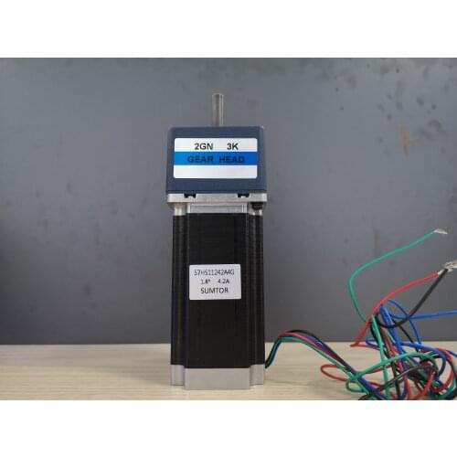 3:1 or 5:1 or 10:1 NEMA23 Gear Stepper Motor 112 mm Motor Body Length Nema 23 Gearbox Stepper 3N.m 4.2A