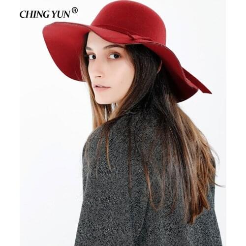 Brand Winter Autumn Woolen Women Ladies Fedoras Top Hat European American Round Caps Bowler Hats fascinator hats church hat1074