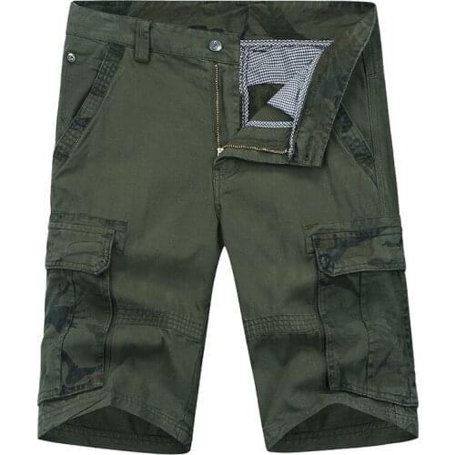 ZHUOFEI print pattern short pants zipper fly males shorts knee length cotton shorts pocket cloth for male summer