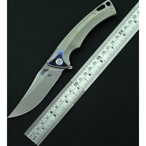 CH EMPEROR Flipper Folding Knife S35VN Blade Titanium Handle Outdoor Hunting Camping Survival Tactical Utility Pocket EDC Tools
