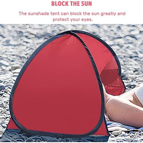 Awning Mini Pop-up Tents Beach Head Sunshade Tent Automatic Opened Portable Beach Windshield Multifunctional Mobile Phone Stand