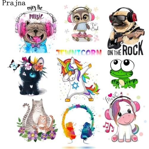 Unicorn Cat Koala Iron-on Transfers For Clothing Stickers Cartoon Patch Heat Thermal Transfer Patches Patches On Kids Clothes