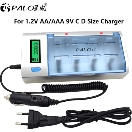 Smart Intelligent Rechargeable Battery Charger LCD Display Batteries Charger For Nimh Nicd AA/AAA/SC/C/D/9V Rechargeable Battery