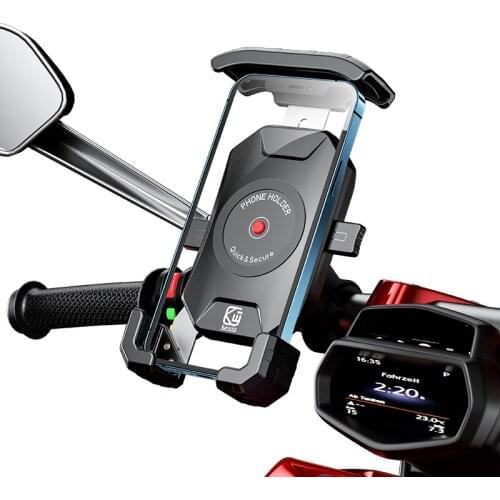 Universal Bicycle Motorcycle Phone Holder Handlebar Mirror Mount Bracket Cellphone Clamp Stand 360 Degree Rotation Phone Stand