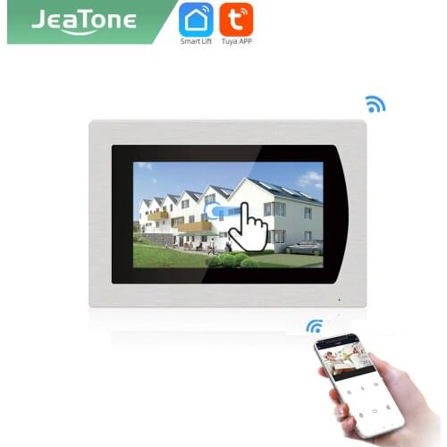 Jeatone Tuya smart 7"inch WIFI video Monitor Screen Motion Detection intercom for villa/apartment/large building AHD video87712