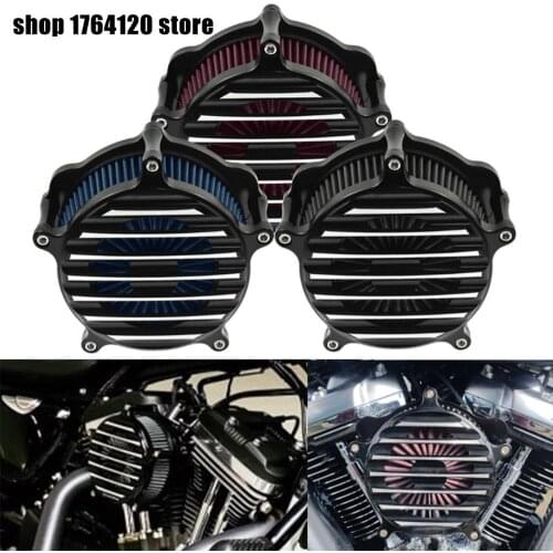Venturi Air Intake Filter Engine Air Filter Grey/Blue/Red Billet Aluminum For Harley Sportster XL 883 1200 48 2004-2018 2019