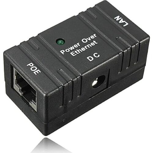 10/100 Mbp Passive POE DC Power Over Ethernet RJ-45 Injector Splitter Wall Hanging Adapter for IP Camera LAN Network 1PC
