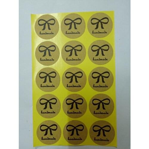 100 unids al por mayor Etiqueta de papel en blanco etiqueta forma redonda DIY Kraft etiqueta 3 cm