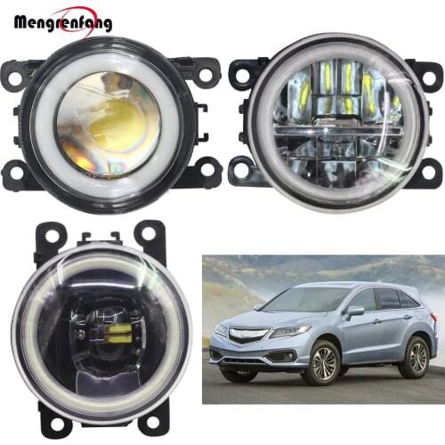 2 X Car Accessories LED Fog Light Halo Ring Angel Eye DRL Daytime Running Lamp 12V For Acura RDX 2010-2015