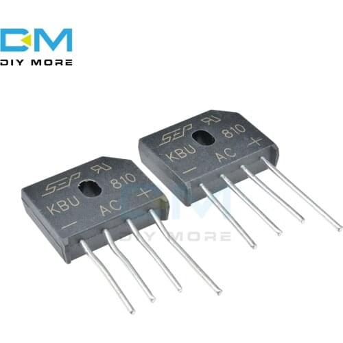 5PCS High Temperature Soldering KBU810 KBU-810 8A 1000V Diode Bridge Rectifier Single Phase Bridge Rectifier Diy Electronic Kit