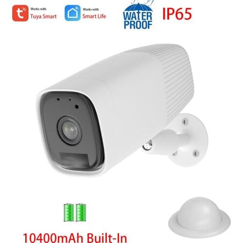 Tuya Smart Life 10400mAh Rechargeable Battery IP65 Outdoor Wireless WIFI 1080P IP Battery Camera Support Wall Magnetic Mounting