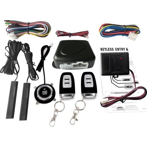 Auto Car Alarm Engine Push Button Start Stop Lock System Ignition Switch Keyless Entry Start Stop Immobilizer Anti-theft System