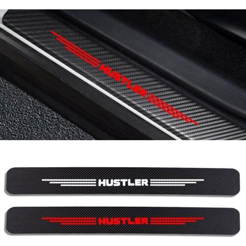 Auto Stickers Door Threshold Vinyl Protector For SUZUKI HUSTLER Car Door Sill Scuff Plate Guard Carbon Fiber Decor Accessories