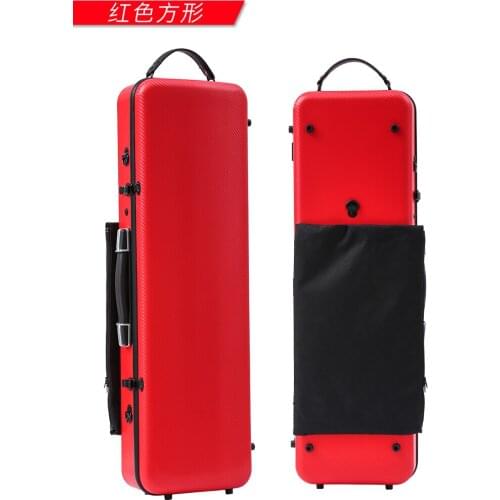Violin Case carbon Fiber 4/4 Rectangle Strong red Sheet bag Code Lock
