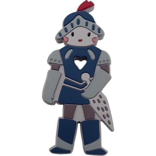 Chenkai 10PCS Silicone Warrior Soldier Teething Chewable Nursing Teething For DIY Baby Sensory Pacifier Dummy Jewelry Animal Toy